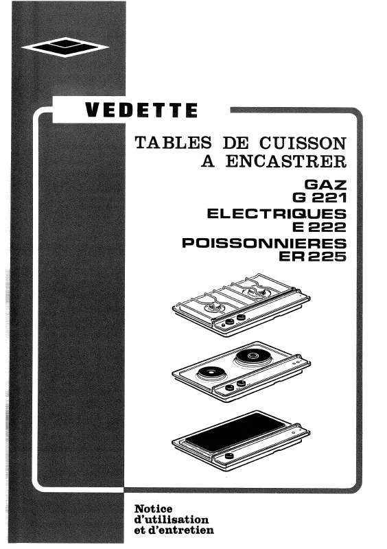 Mode d'emploi VEDETTE E222