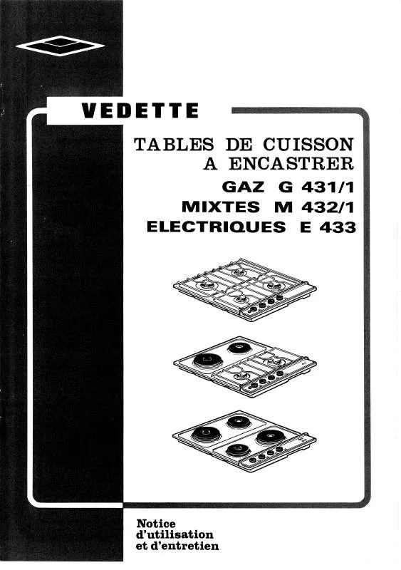 Mode d'emploi VEDETTE E433