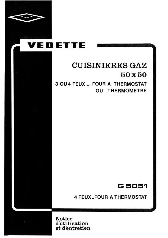 Mode d'emploi VEDETTE G5051