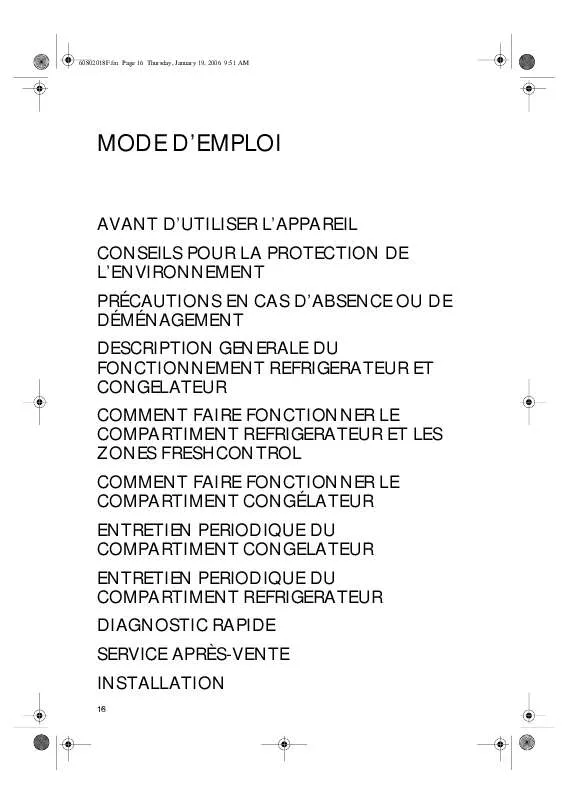 Mode d'emploi WHIRLPOOL 627212