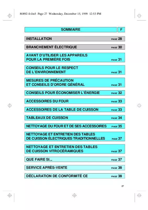 Mode d'emploi WHIRLPOOL 845 307 80