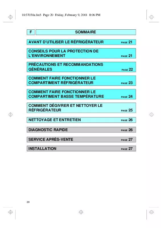 Mode d'emploi WHIRLPOOL A 211R/G