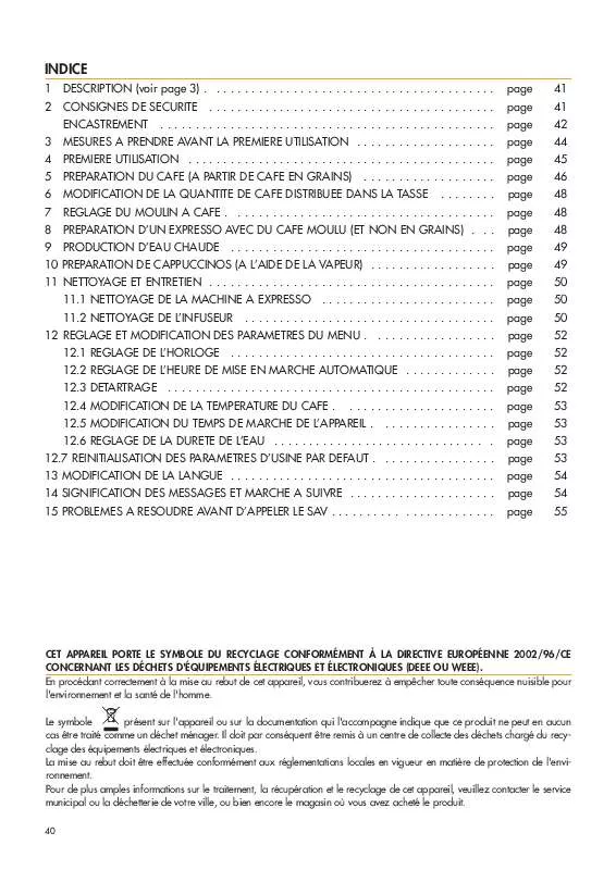 Mode d'emploi WHIRLPOOL ACE 100 IX