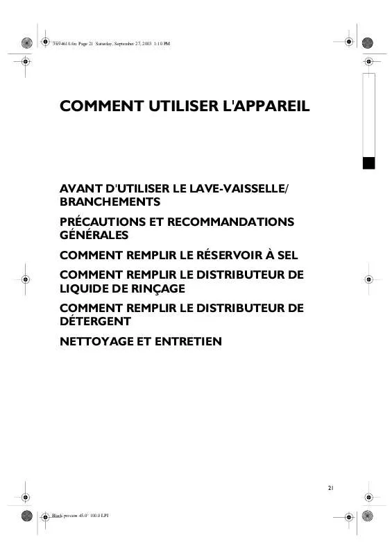 Mode d'emploi WHIRLPOOL ADG 150/2 IN