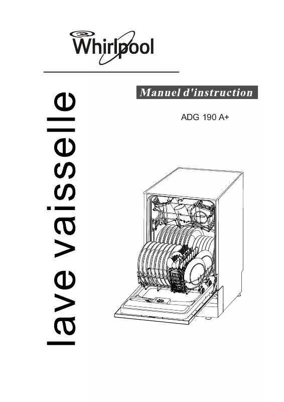 Mode d'emploi WHIRLPOOL ADG 190 A