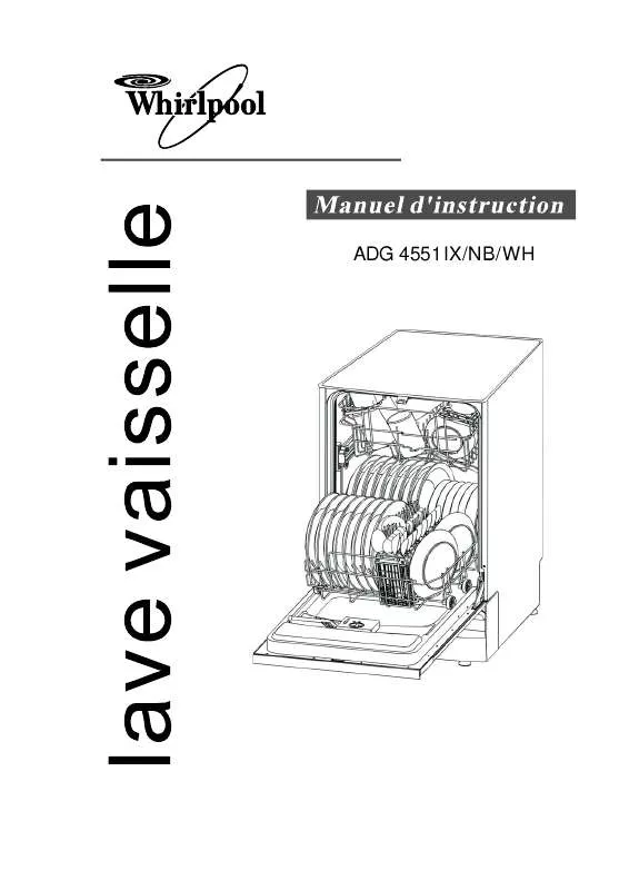 Mode d'emploi WHIRLPOOL ADG 4551 NB