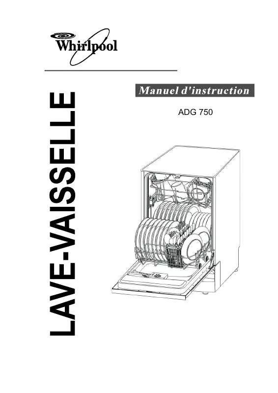 Mode d'emploi WHIRLPOOL ADG 750 IX