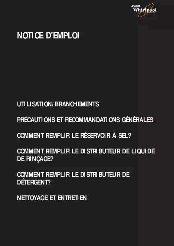 Mode d'emploi WHIRLPOOL ADP 9693/3 WH
