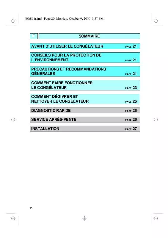 Mode d'emploi WHIRLPOOL AFB 820