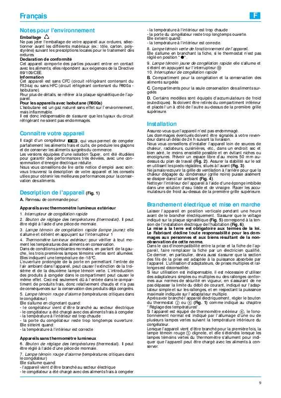 Mode d'emploi WHIRLPOOL AFE 125/G