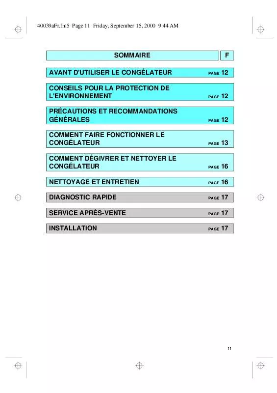 Mode d'emploi WHIRLPOOL AFE 265/NE/G/01CV15