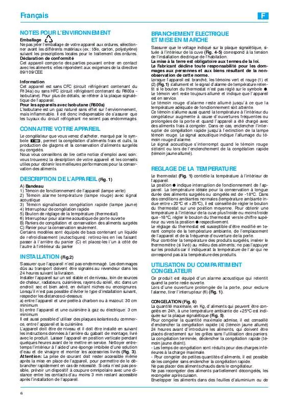 Mode d'emploi WHIRLPOOL AFE 275-K/G/01