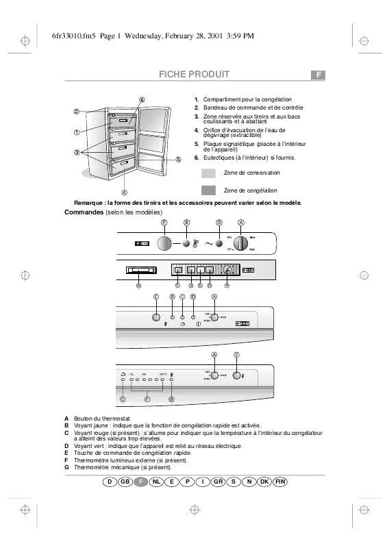 Mode d'emploi WHIRLPOOL AFE 547/G-1