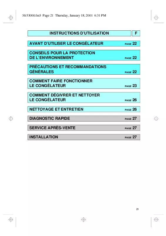 Mode d'emploi WHIRLPOOL AFE 590/H