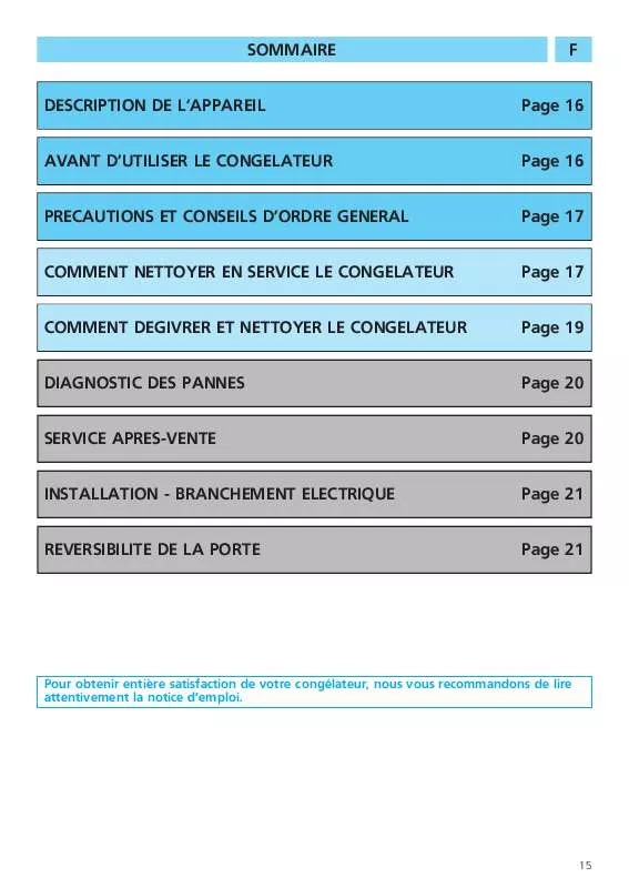 Mode d'emploi WHIRLPOOL AFE 965/B