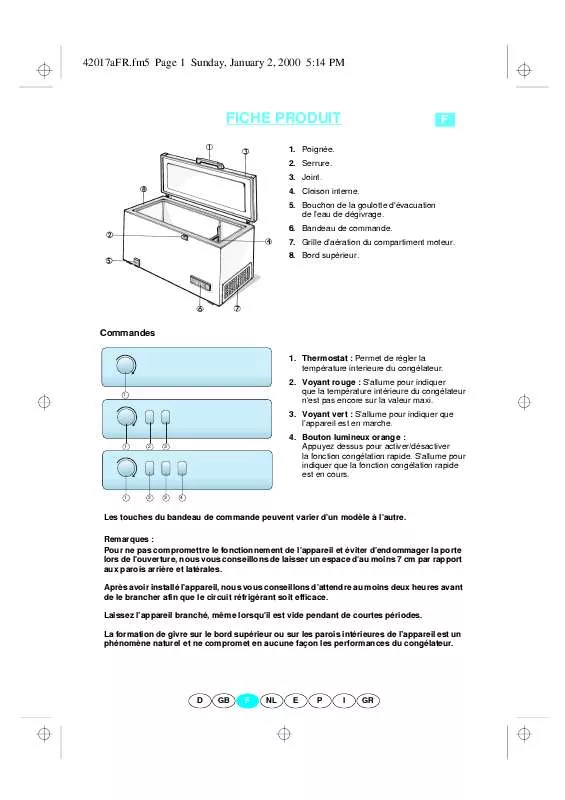 Mode d'emploi WHIRLPOOL AFG 639-B