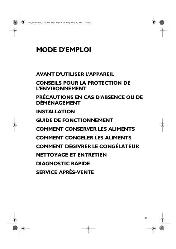 Mode d'emploi WHIRLPOOL AFG 6647 DGT