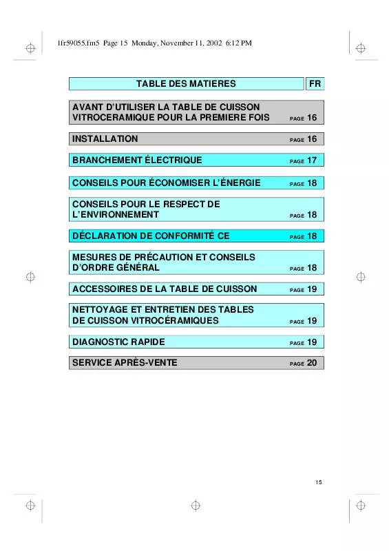 Mode d'emploi WHIRLPOOL AKL 378/01 AV