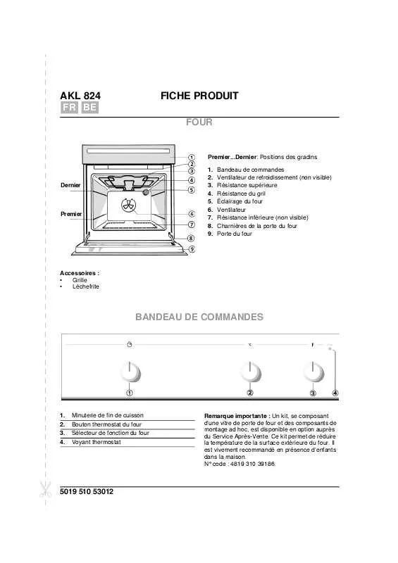 Mode d'emploi WHIRLPOOL AKL 824 WH