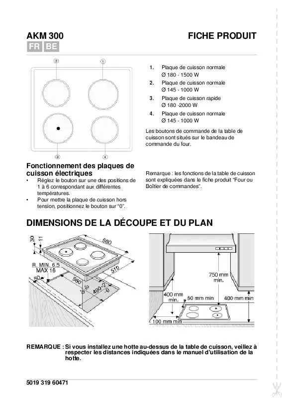 Mode d'emploi WHIRLPOOL AKM 300/IX