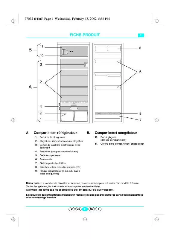 Mode d'emploi WHIRLPOOL AKM 375/IX