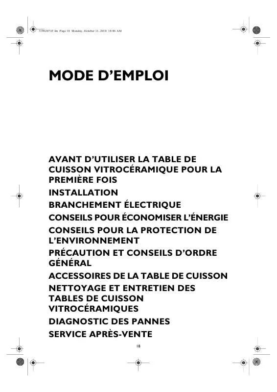 Mode d'emploi WHIRLPOOL AKM 970/G/BA/01