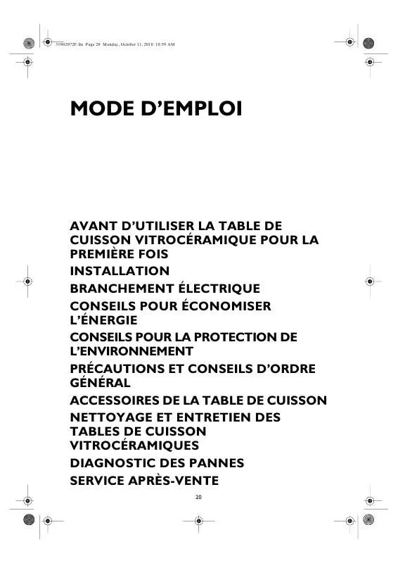 Mode d'emploi WHIRLPOOL AKM 990/IX/01