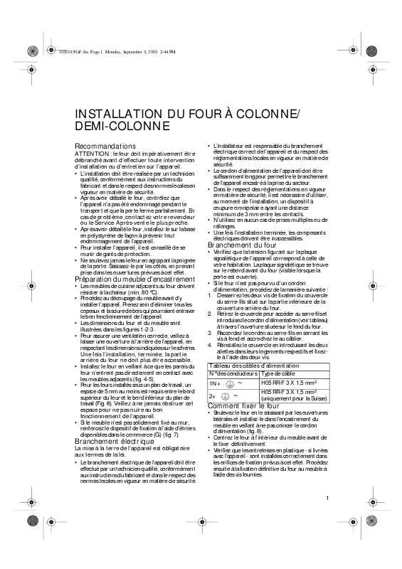 Mode d'emploi WHIRLPOOL AKP 252/IX