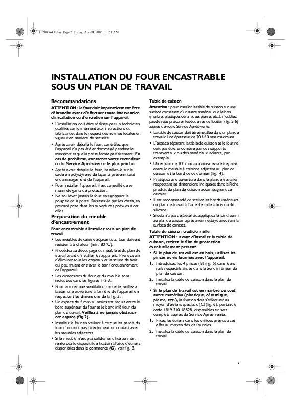 Mode d'emploi WHIRLPOOL AKP 355/IX/05