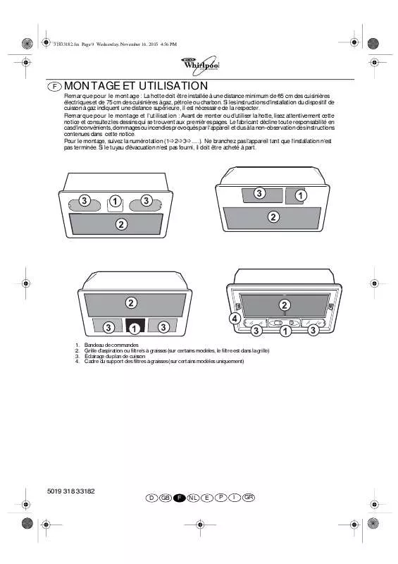 Mode d'emploi WHIRLPOOL AKR 608 IX