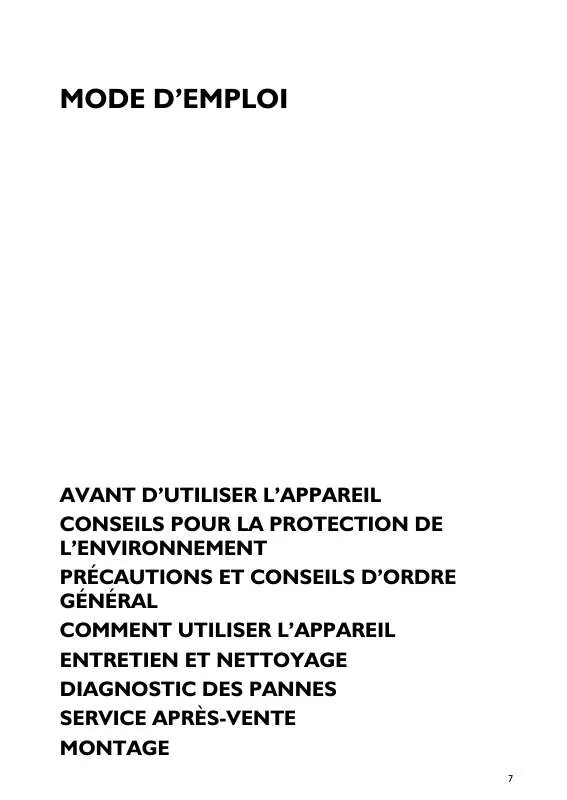 Mode d'emploi WHIRLPOOL AKR 630 WH