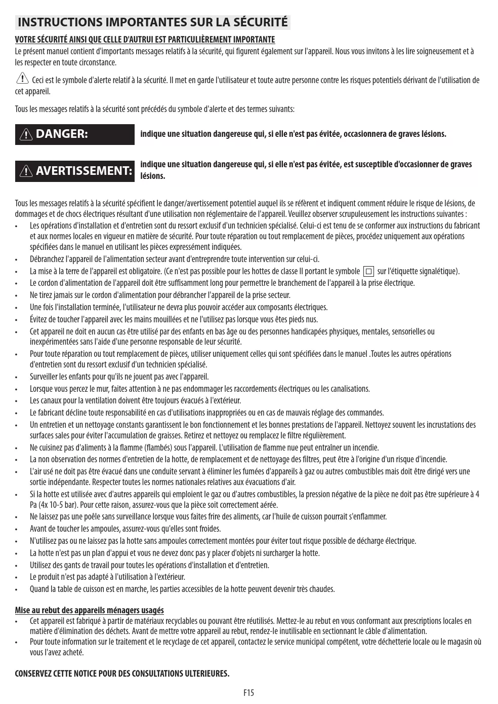 Mode d'emploi WHIRLPOOL AKR 634/GY2