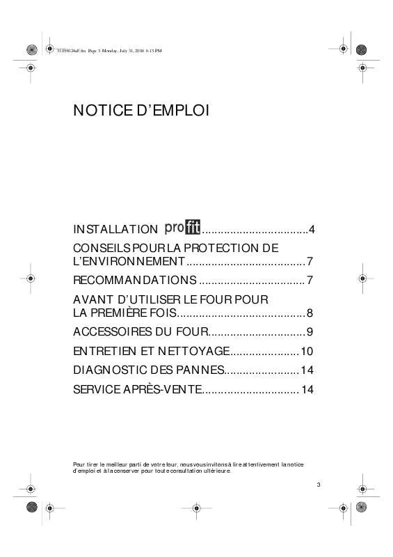 Mode d'emploi WHIRLPOOL AKZ 213/NB