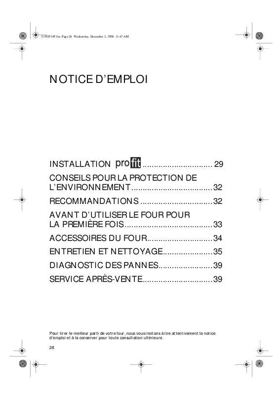 Mode d'emploi WHIRLPOOL AKZ 350/WH/01