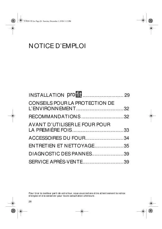Mode d'emploi WHIRLPOOL AKZ 668/WH
