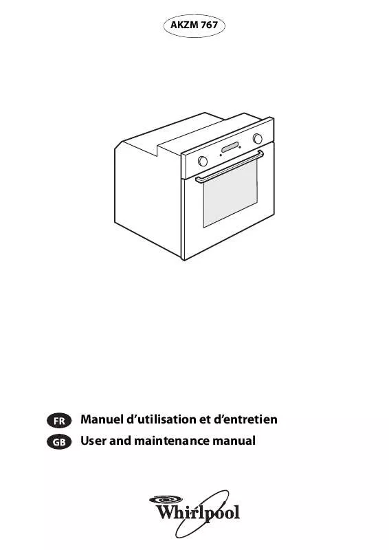 Mode d'emploi WHIRLPOOL AKZM 767/IX