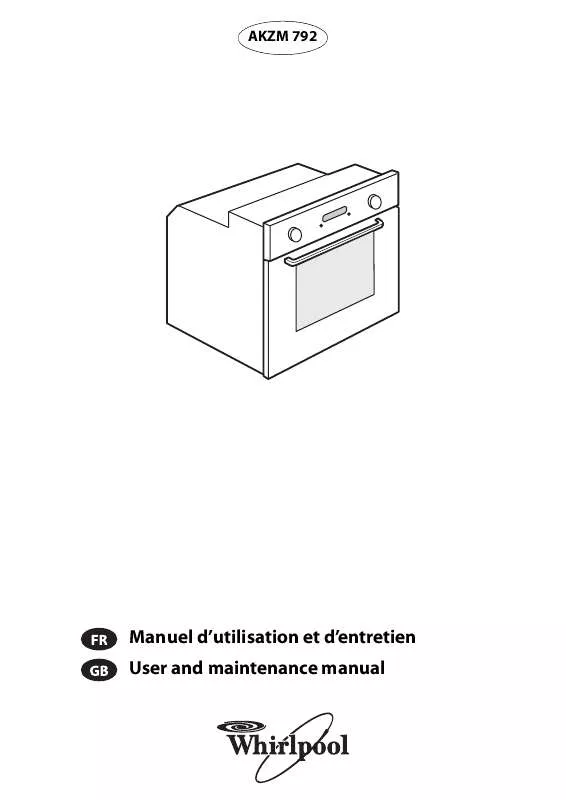Mode d'emploi WHIRLPOOL AKZM 792/WH