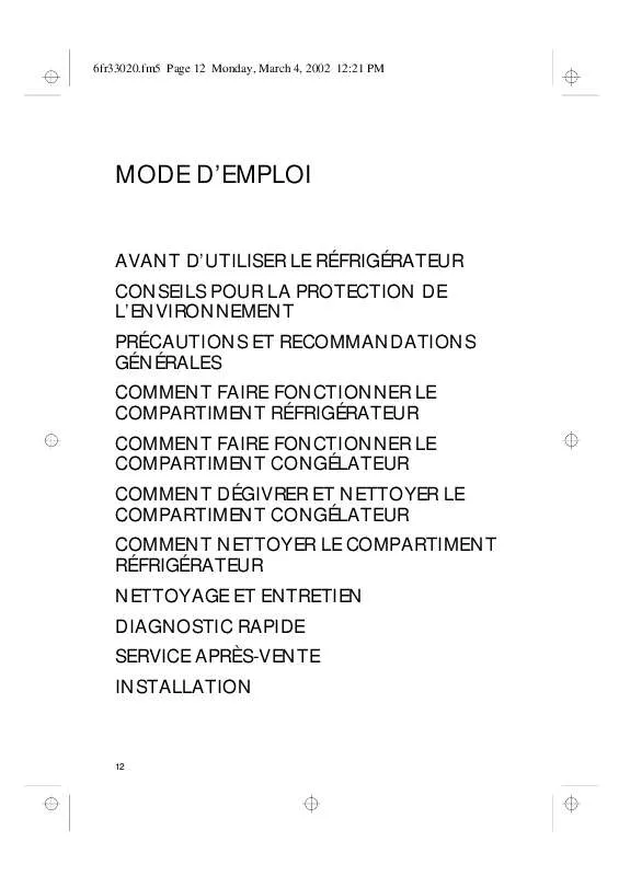 Mode d'emploi WHIRLPOOL ARC 2130