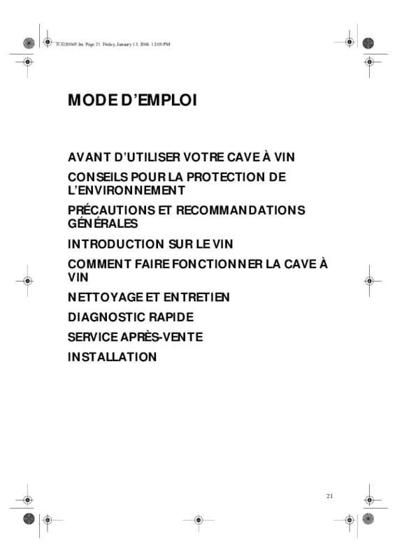 Mode d'emploi WHIRLPOOL ARC 2150 & ARC 2150 WST,MV