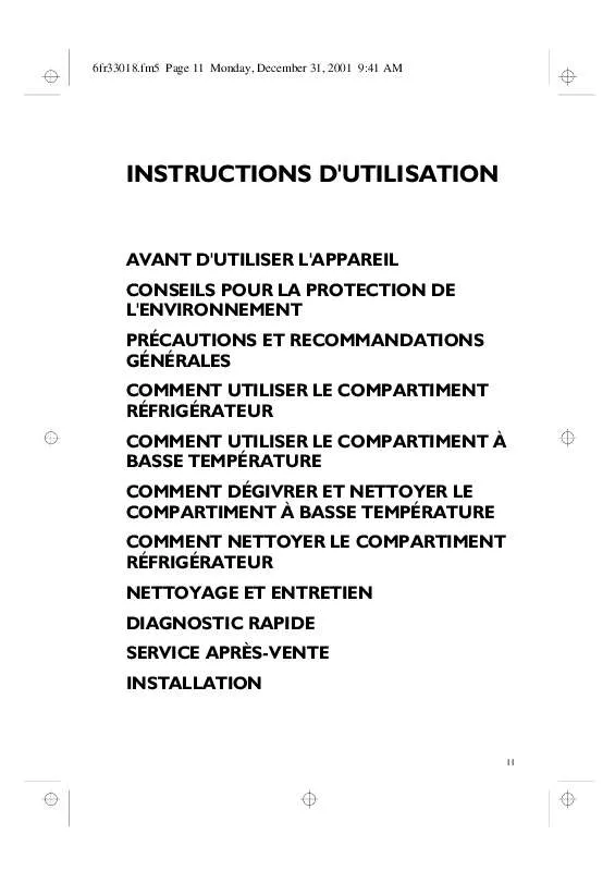 Mode d'emploi WHIRLPOOL ARC 2810