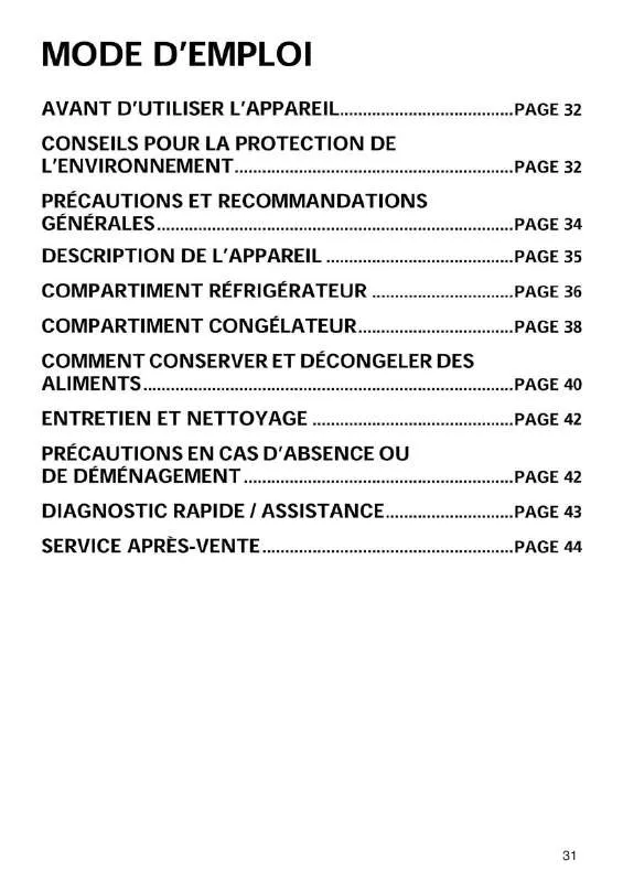 Mode d'emploi WHIRLPOOL ARC 4138 AL