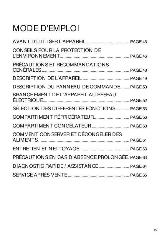 Mode d'emploi WHIRLPOOL ARC 4190/AL