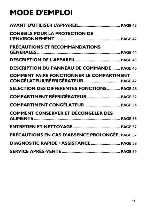 Mode d'emploi WHIRLPOOL ARC 4198 IX