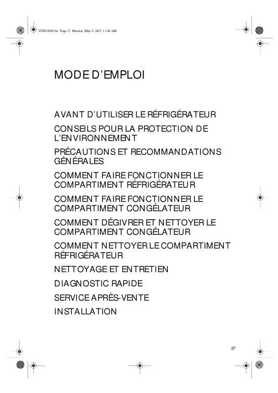 Mode d'emploi WHIRLPOOL ARC2210 WH