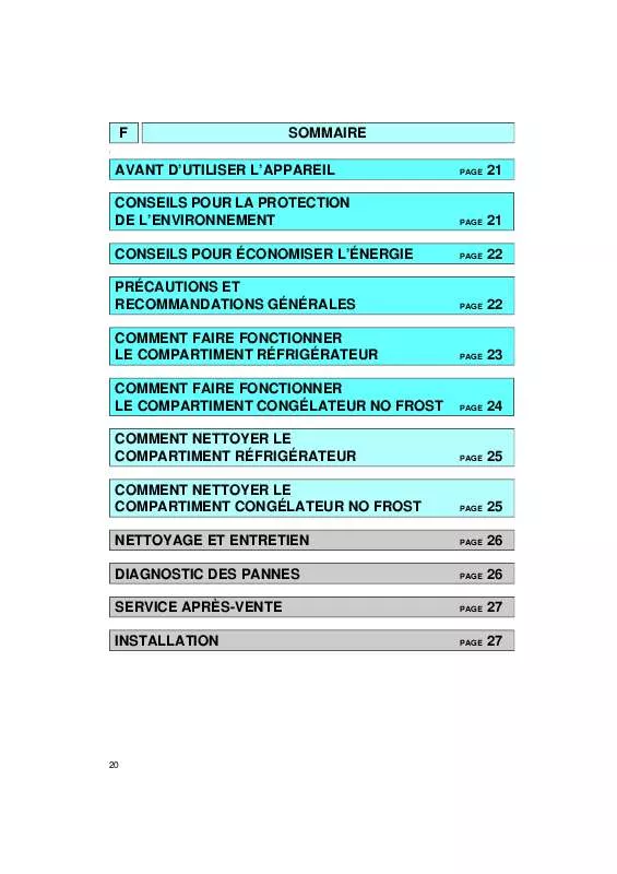 Mode d'emploi WHIRLPOOL ARG 752 WBM 37