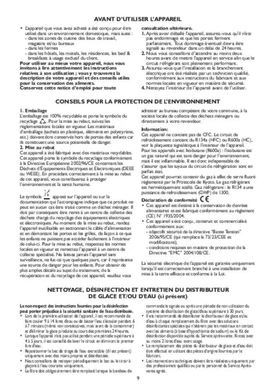 Mode d'emploi WHIRLPOOL ARG730