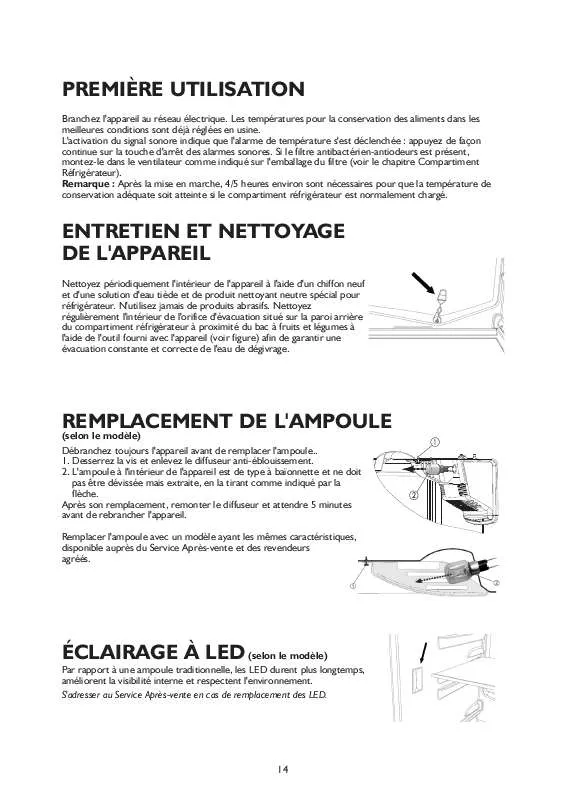 Mode d'emploi WHIRLPOOL ART 113/A