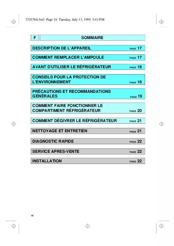 Mode d'emploi WHIRLPOOL ART 200/G/R