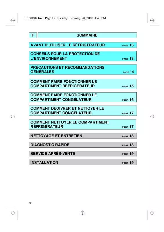 Mode d'emploi WHIRLPOOL ART 293/G/BR