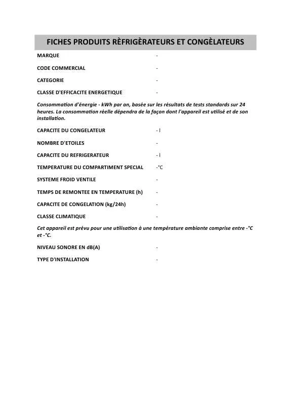 Mode d'emploi WHIRLPOOL ART 497/NF/5